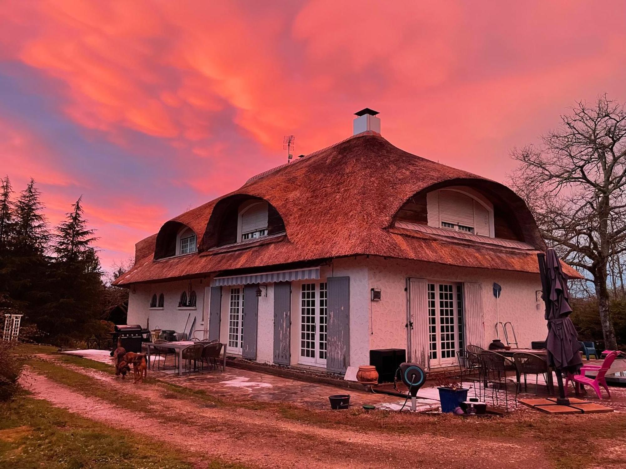 La Belle Chaumiere Bed & Breakfast Bretagne-de-Marsan Exterior foto